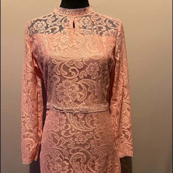 Nostalgia | Dresses | Nostalgia Lace Pink Dress | Poshmark